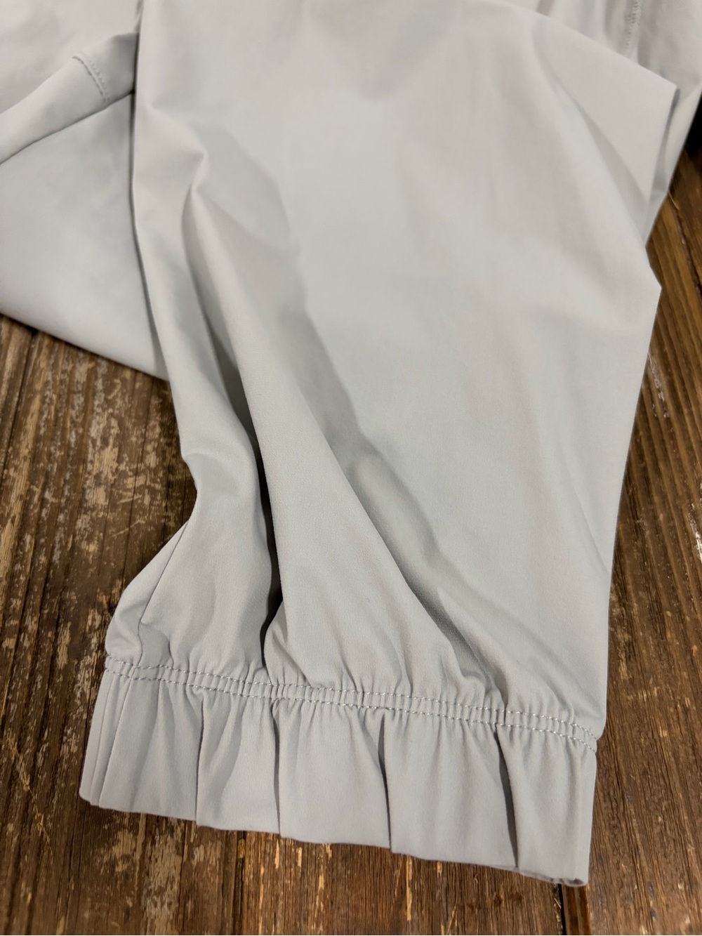 Fabletics Light Gray Drawstring Track Pants - Picture 3 of 7